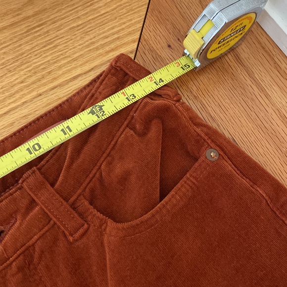 Anthropologie Pilcro High Rise Skinny Pants Corduroy Rust Orange size 26 - Picture 11 of 16